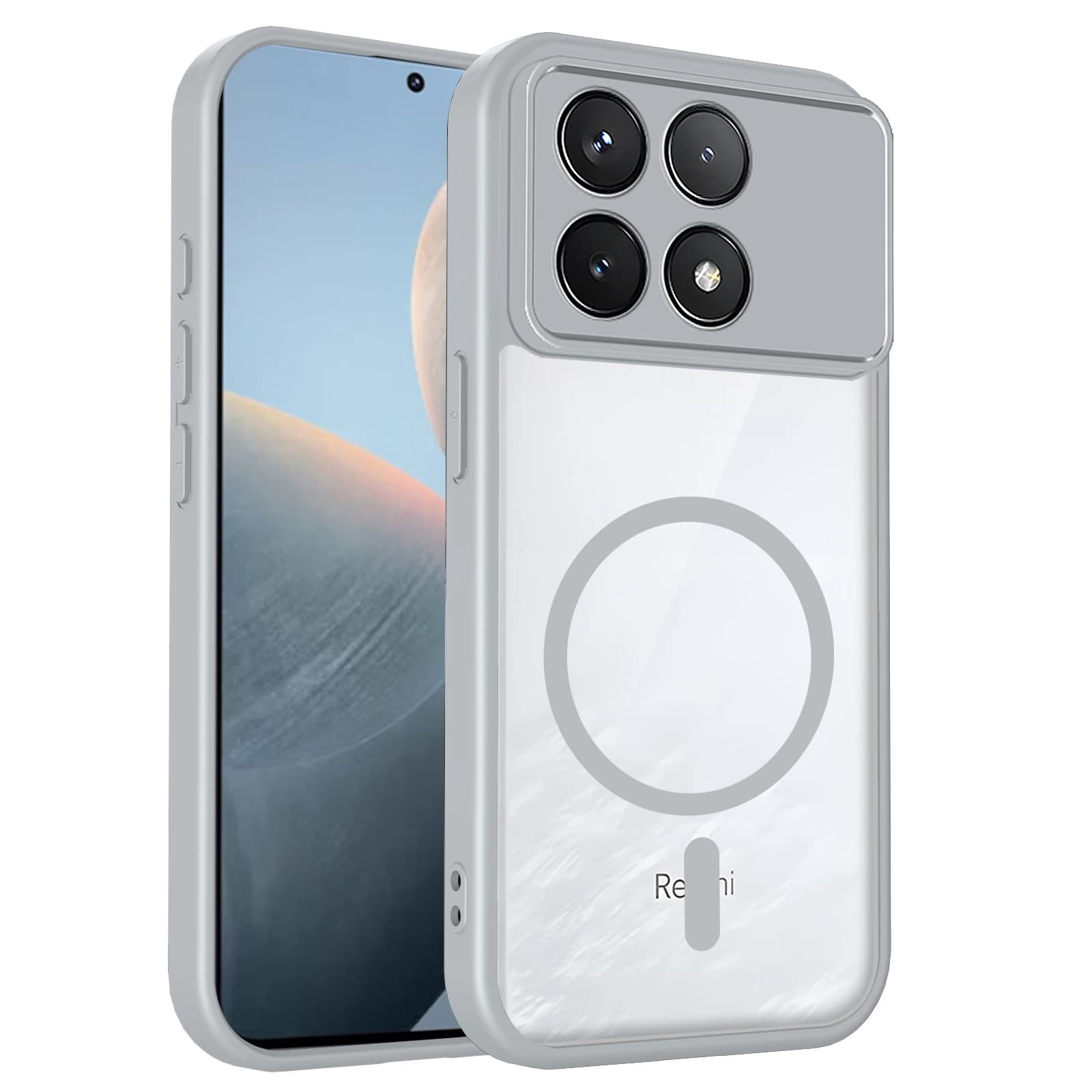 Luxury Magnetic Phone Case For Poco F8 Ultra/F8 Pro Wireless Charging Clear Shockproof Back Cover