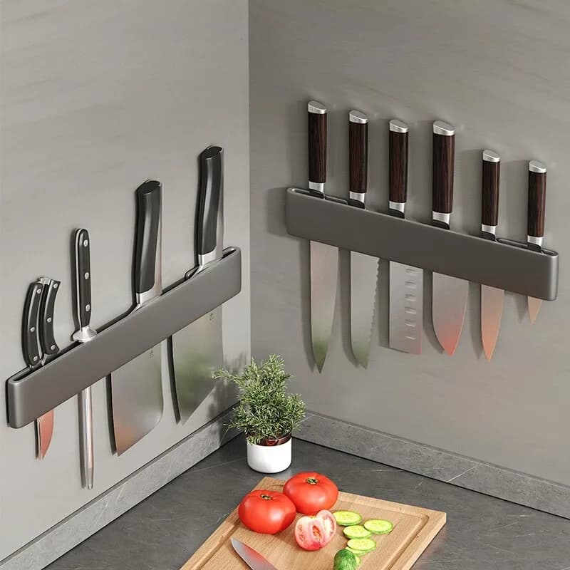 Portaoggetti multifunzionale da cucina, portacoltelli, portacoltelli semplice a parete, portacoltelli da cucina, inserto per coltelli