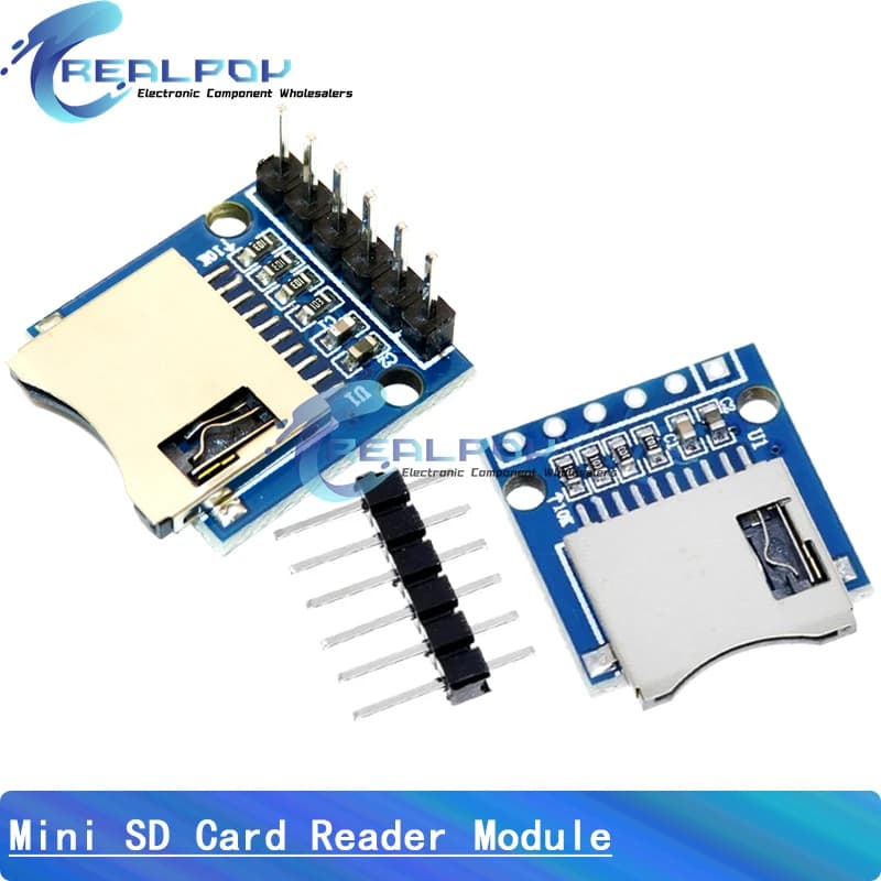 Mini Micro SD Storage Expansion Board Mini Micro SD TF Card Memory Shield Module con pin per Arduino ARM AVR