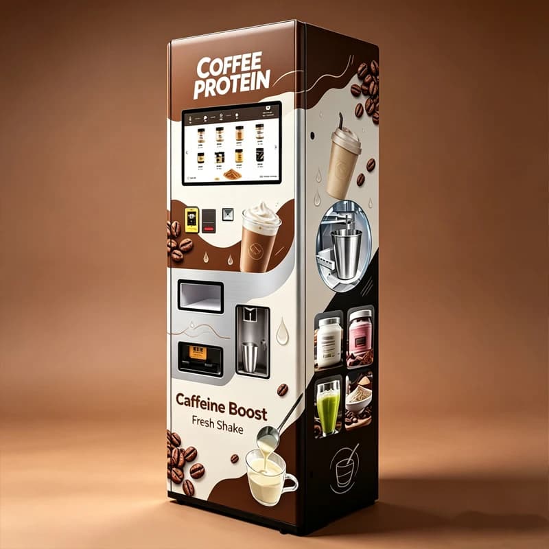 Coffee Protein Shake Vending Machine Touch Screen Powder Mixing Coffee Milk Tea Automatic Vending Dispenser Customized