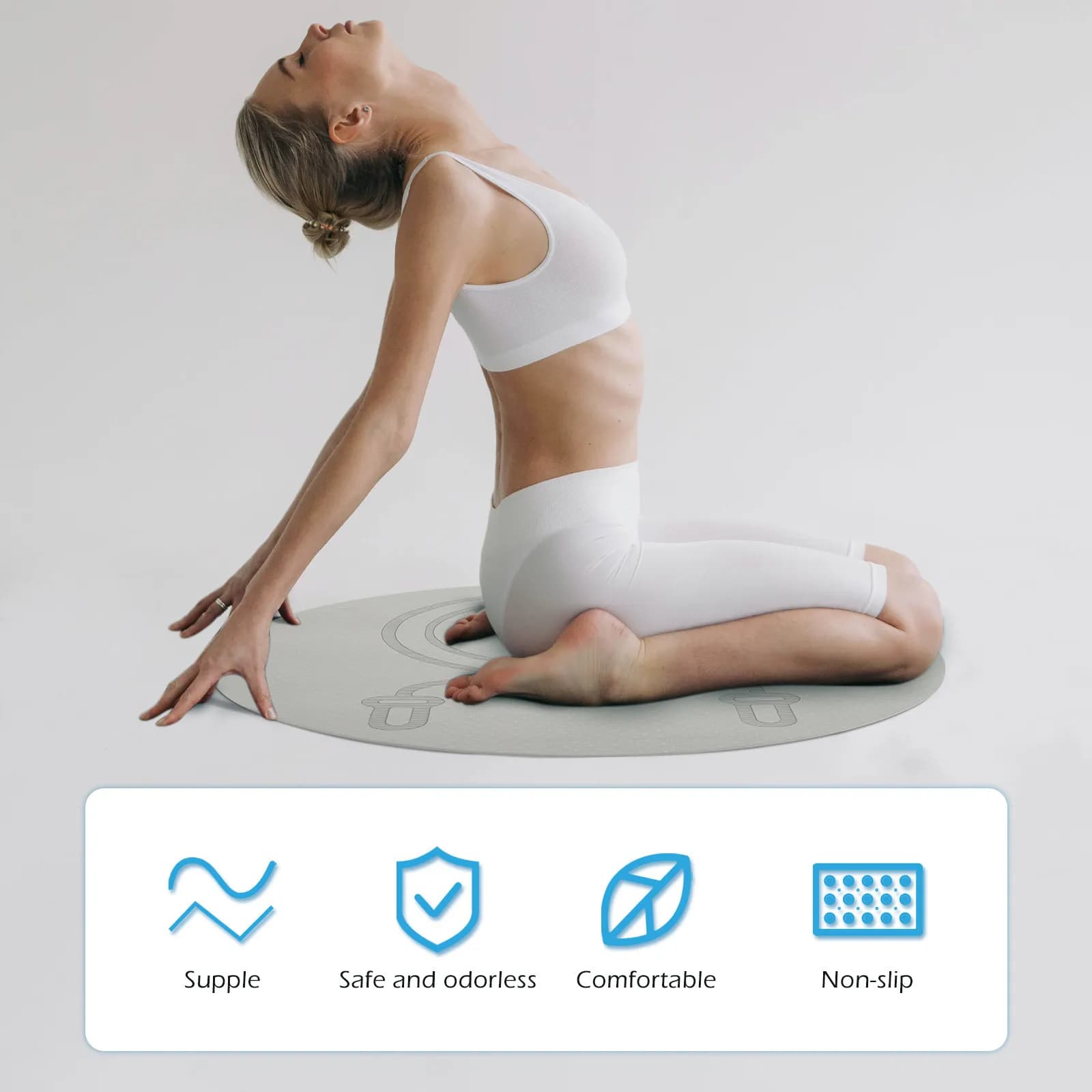 Tappetino Antiscivolo in TPE per Saltare con la Corda, per Adulti, Ammortizzante con Supporto per l'Arco Plantare, Ideale per Yoga, Pilates, Casa