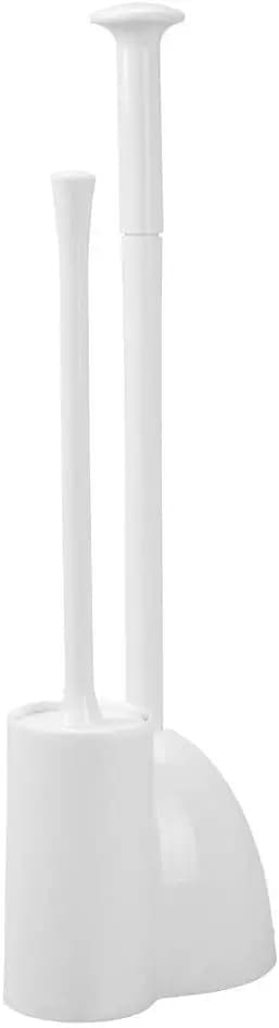 Set Spazzola e Scopino Nascosti per WC - Combo con Supporto - Spazzola per WC Moderna e