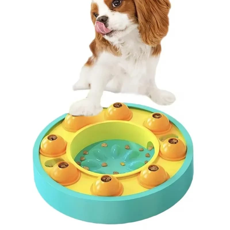 Giocattoli per Cani Wisdom, Dispenser di Cibo Rotante per Addestramento e Alimentazione Lenta, Gioco Educativo per Cani e Gatti