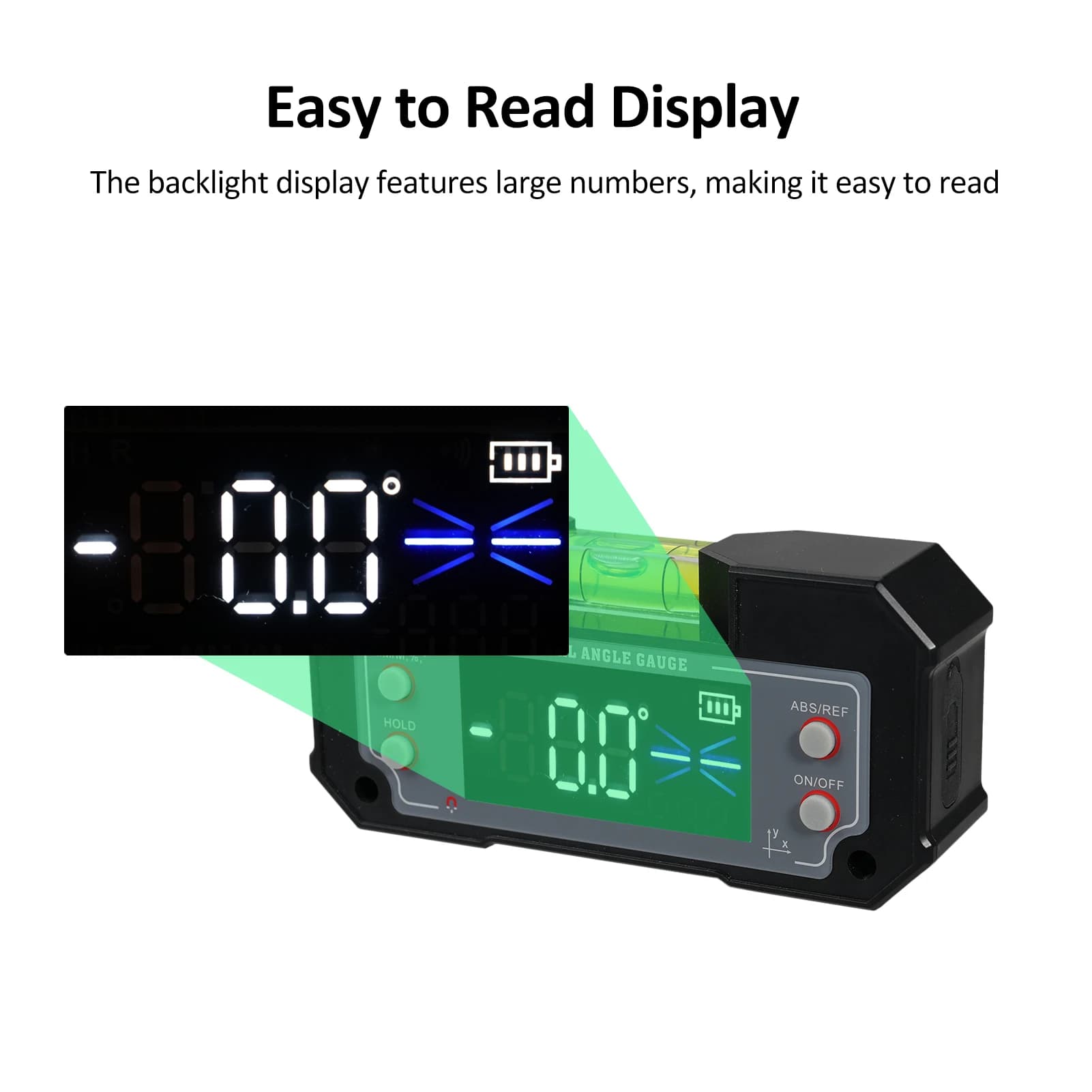 Digital Goniometer, Liquid Leveler, Inclinometer, XY Axis Corner Caliber, for Joinery, Saw Blades, 3D Printers