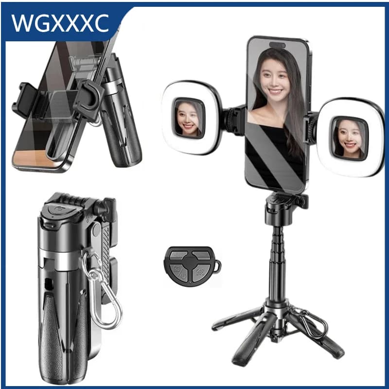 Nuovo Supporto per Telefono Portatile P15Y Aggiornato, Bastone Selfie Multifunzionale con Telecomando Bluetooth e Funzione Zoom