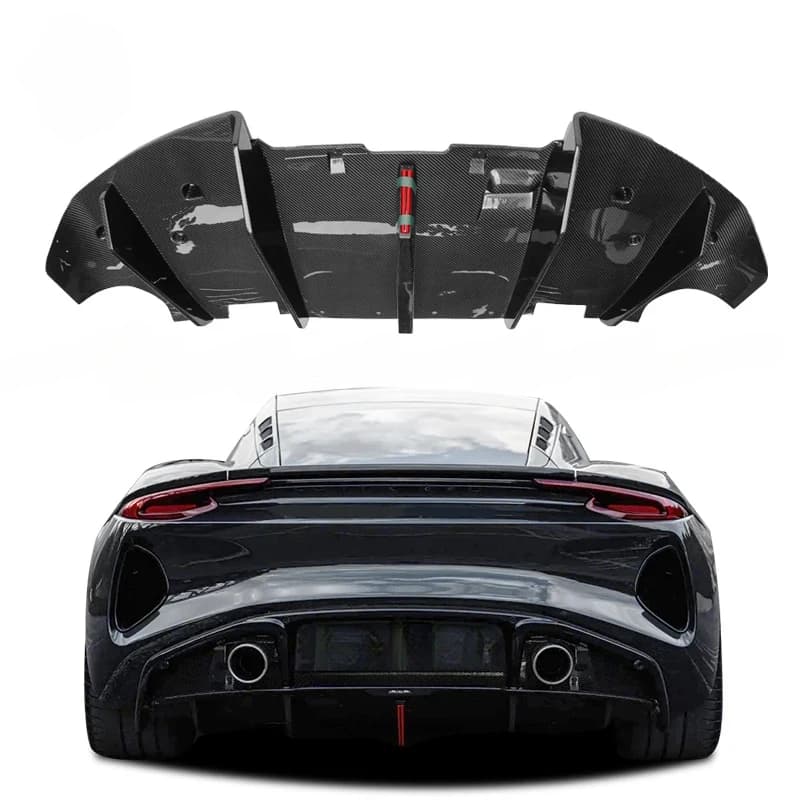 High Quality Dry Carbon Fiber Rear Bumper Diffuser Lip Vor Style For Emira