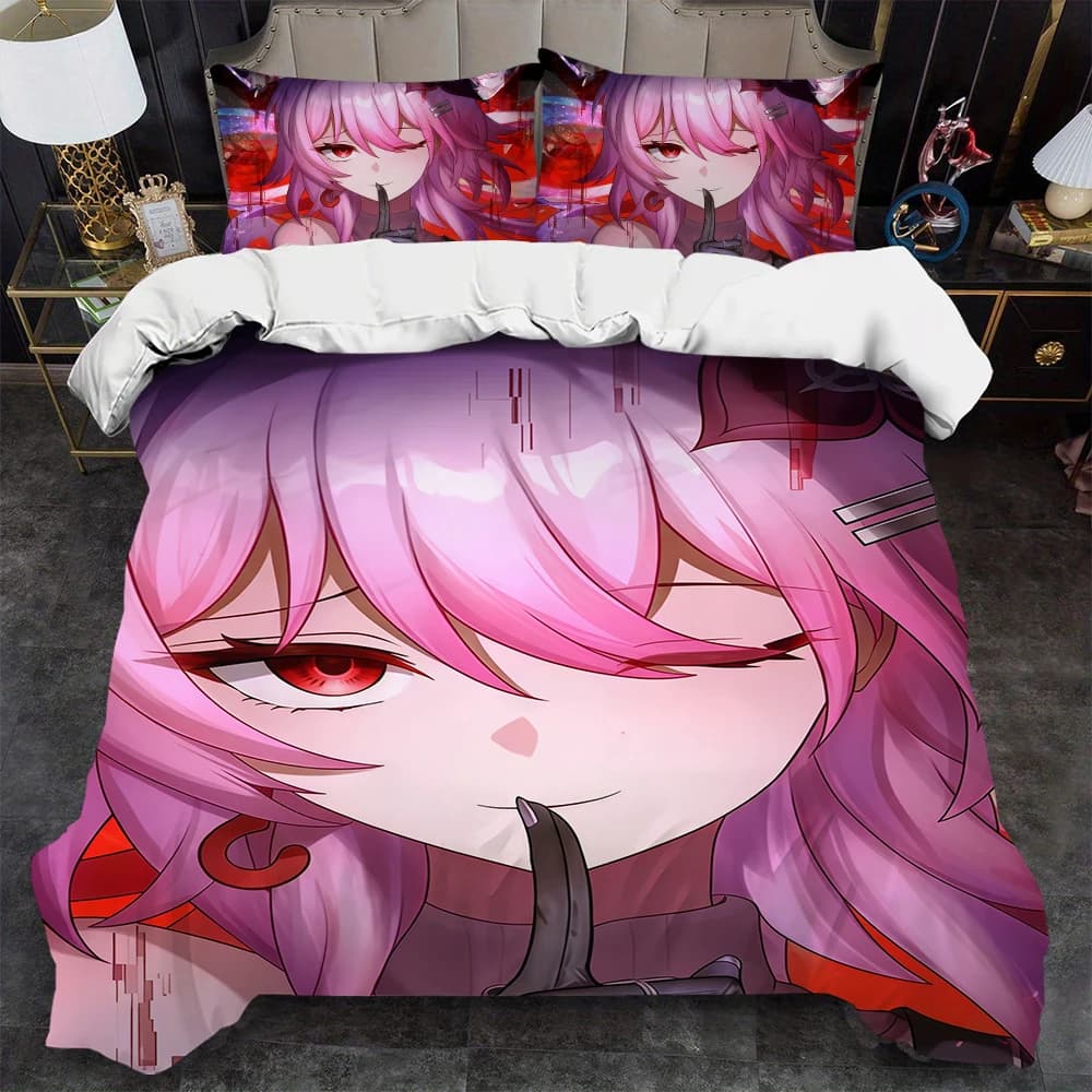 Evernight Honkai Star Rail, Soft and Washable, 3 Pieces, Summer, Student Friendly, Sleeping, Home, Best Children's Bed Linens