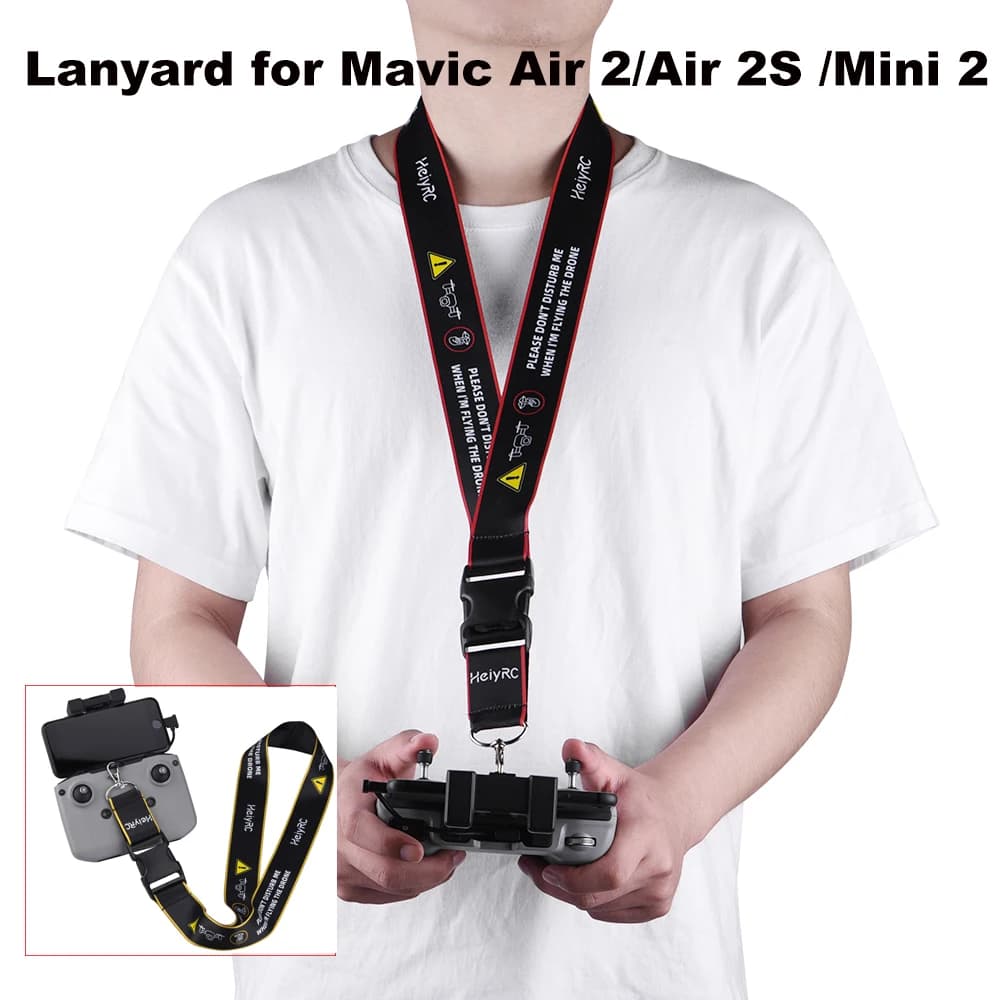 Cordino per il collo per DJI Mavic 3/Air 3/Mini 3 Pro/Air 2S/Mini 2 Drone RC-N1/N2 Gancio per telecomando Supporto per cinghia di sicurezza Cintura