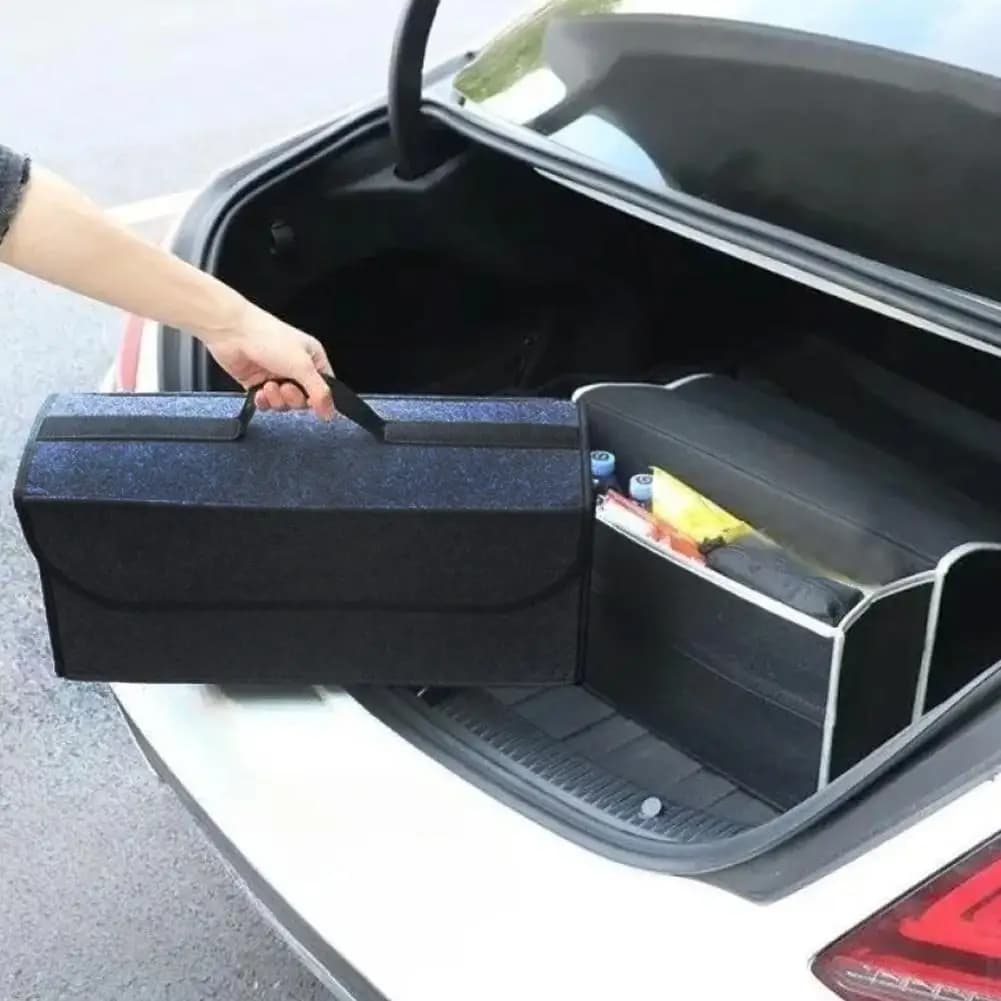 Large Anti-slip compartment Car trunk storage organizer Car trunk organizer Car trunk storage box Soft felt storage box Tool bag accessories