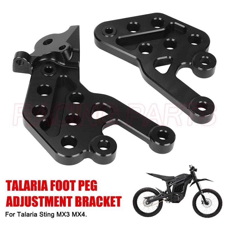 Kit di Abbassamento e Spostamento Posteriore Pedane Moto Regolabili, Estensori Staffa CNC per Talaria Sting MX3 MX4, Parti Modificate in Alluminio
