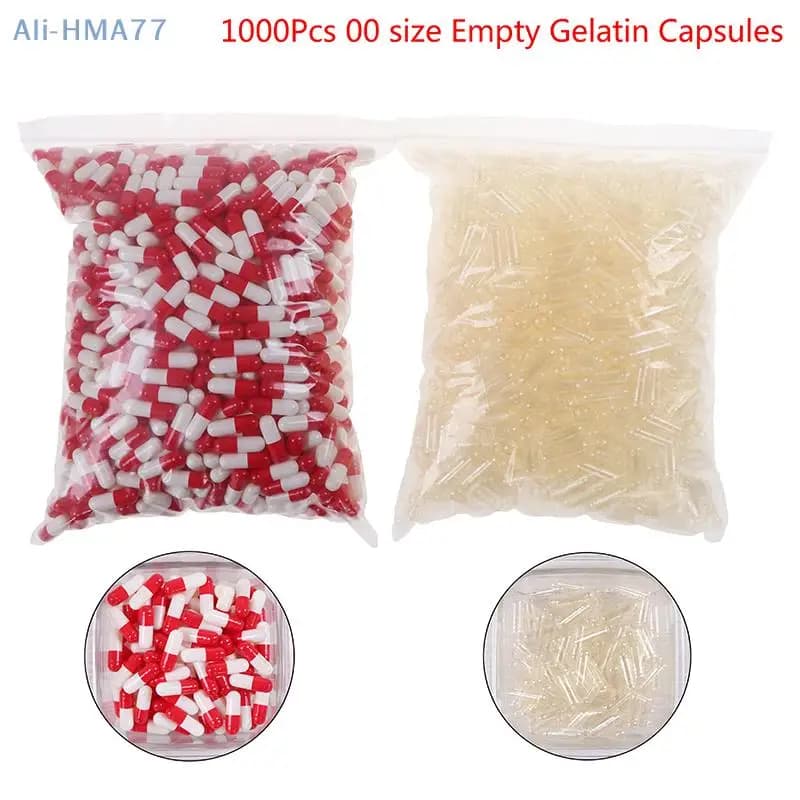 1000 pieces of empty jelly capsule lasts empty size 00 # medicine pill Vitamin gel