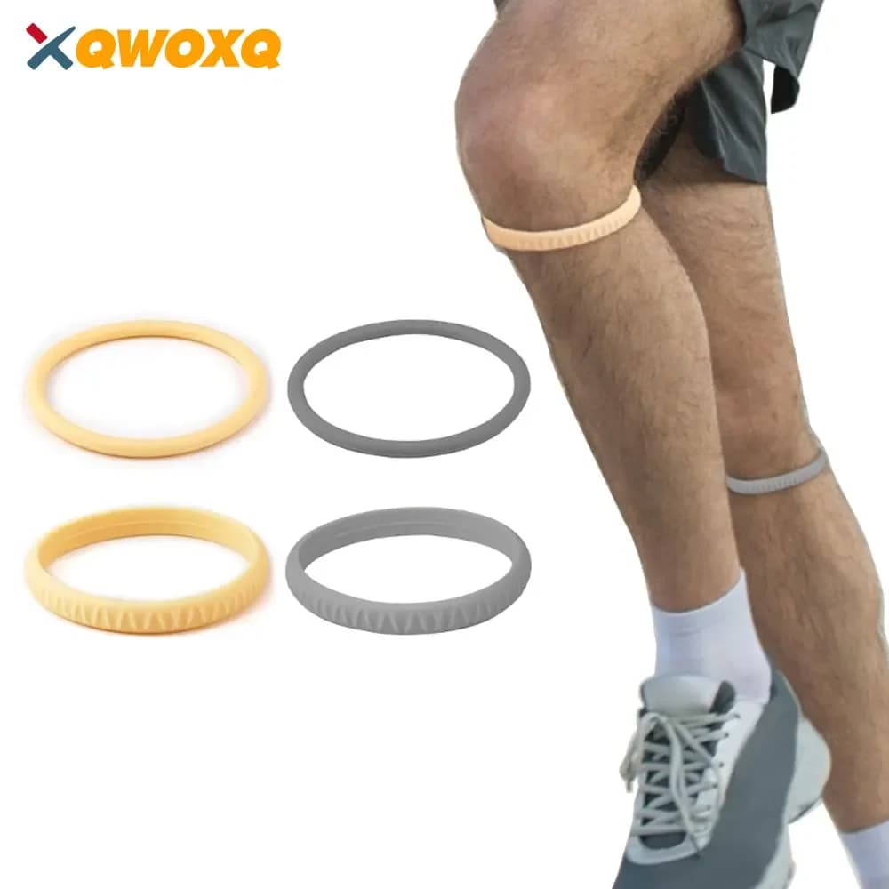 1 cinturino di supporto tendine rotuleo, stabilizzatore per ginocchio ad anello rotuleo, ginocchiera rotulea in silicone per lavorare in basket e correre