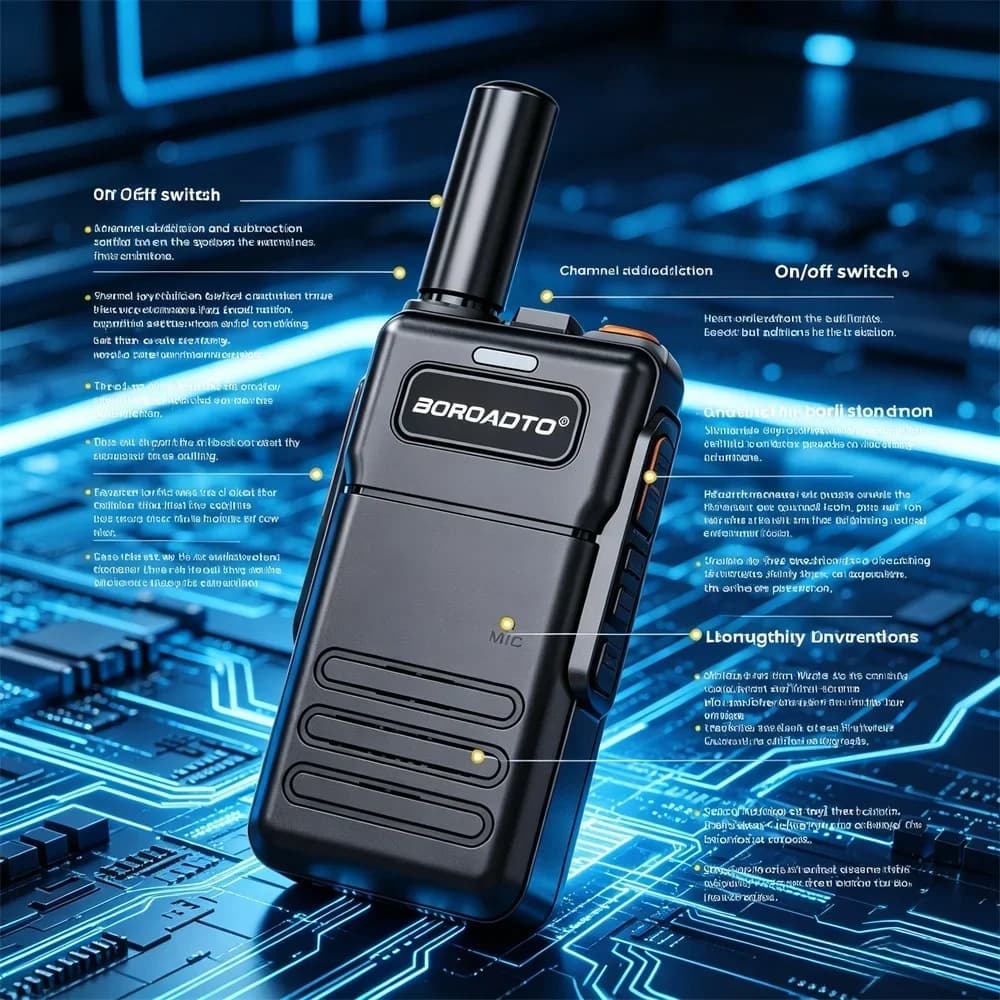 MOTOLOLA 2 pezzi Mini Walkie Talkie portatili, set di ricetrasmettitori UHF a lungo raggio, ricaricabili, COD