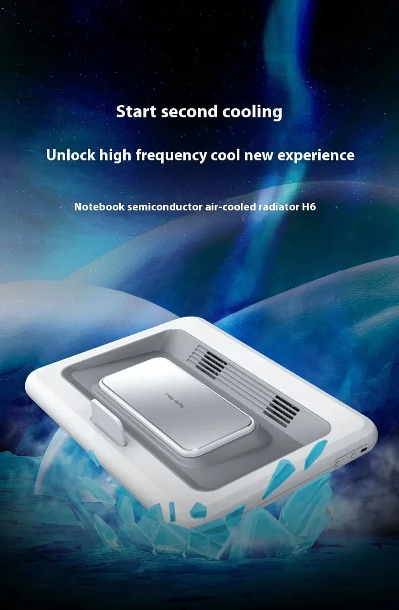 Dispositivo di raffreddamento per laptop da gioco con 2 ventole silenziose di raffreddamento Raffreddamento rapido di semiconduttori Supporto di raffreddamento per notebook regolabile Coolpad H6