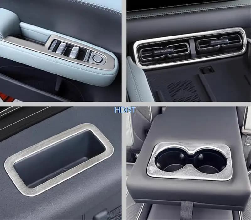Car Style Water Cup Panel Cover Water Cup Light Frame Indoor Sticker for BYD Equation Leopard 5 2023 +