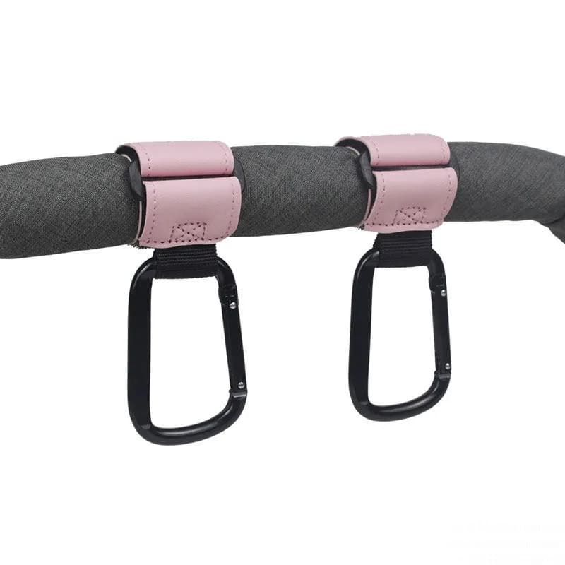 Gancio per Passeggino in Metallo Multifunzionale, Gancio per Borsa Portaoggetti sul Manico del Passeggino, 2 Accessori Universali per Passeggino