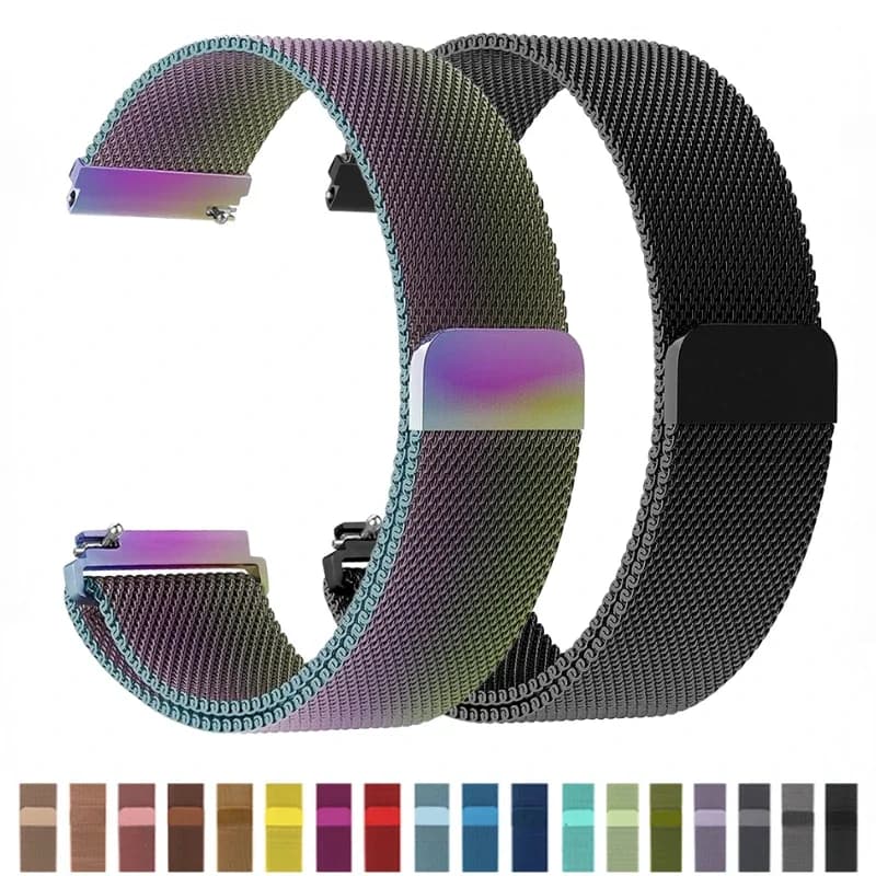 Cinturino milanese da 22mm 20mm per Samsung Watch 4/5/6/5 Pro/Amazfit GTS/GTR Bracciale in metallo Huawei Watch 3/4/GT3/2 Pro Belt