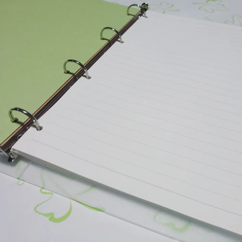 A4 Paper Frosted Binder Folder Premium PP File Binder with Stainless Steel Clip Elastic Band for School Office Business
