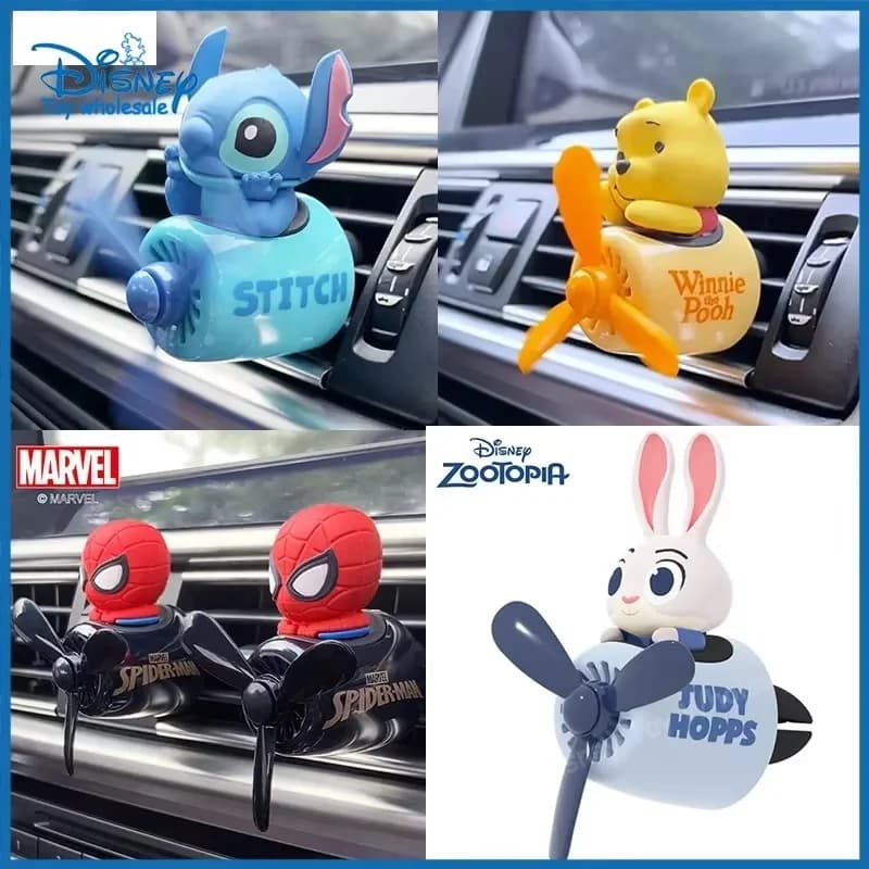 Marvel Spiderman Disney Stitch Deodorant for Auto Scent Diffuser Outlet Fragrance Cartoon Decor Christmas Gift Car Accessories