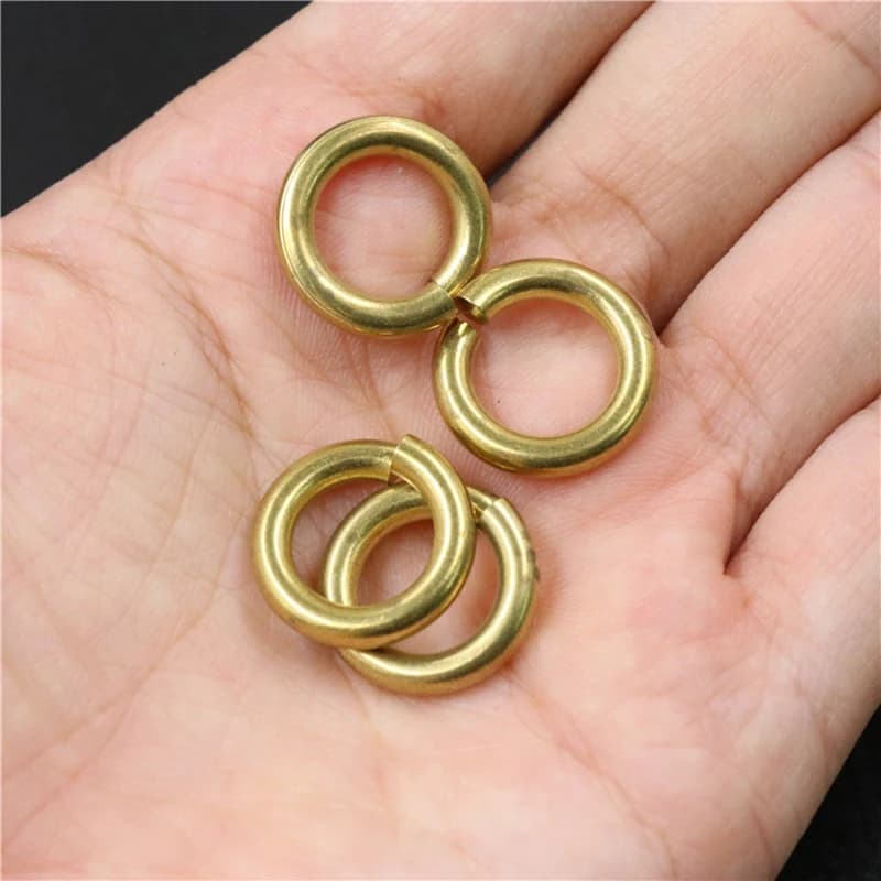 20 pezzi in ottone massiccio aperto O Ring cucitura rotonda anello di salto indumenti scarpe borsa artigianale in pelle risultati dei gioielli connettori di riparazione