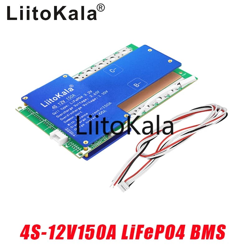 LiitoKala 4S 12V 100A/150A/200A BMS Scheda di Protezione per Batterie LiFePo4 al Litio Ferro Fosfato con Bilanciamento della Carica