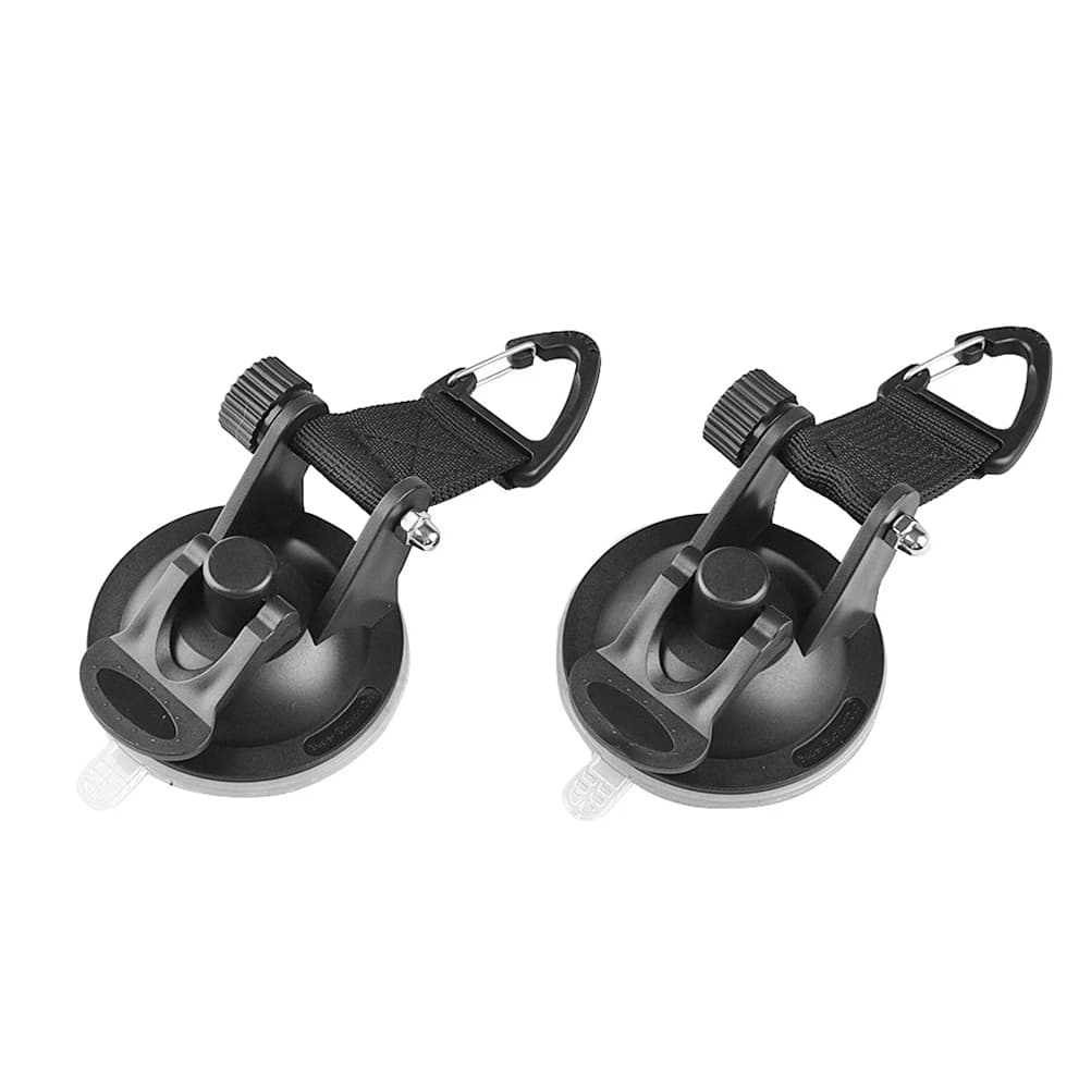 2Pcs Heavy Duty Suction Cups with Hooks for Car Awning Boat Camping Tarp Securing Hook Trap