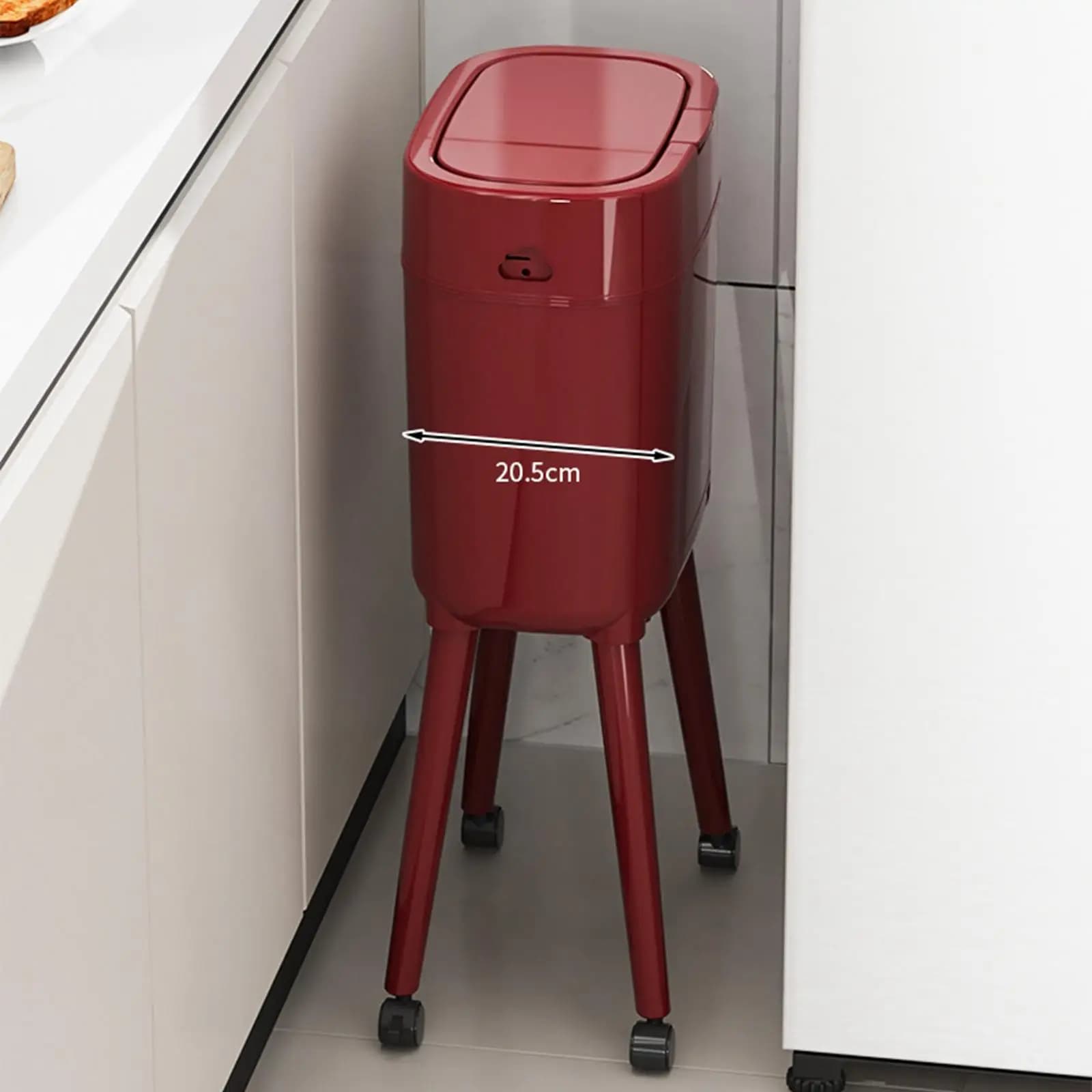 Cestino per Rifiuti Grande con Struttura a Doppio Strato, Coperchio a Pressione e Cassetto Inferiore per un Efficiente Raccolto dei Rifiuti in Cucina e Bagno