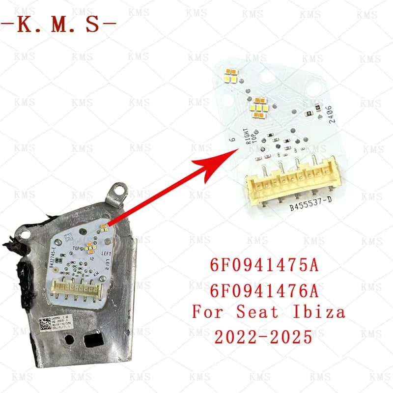 6F0941475A 6F0941476A For Seat Ibiza Headlight Light Source PCB Board 2022-2025 Angel Eye DRL Board Headlight DRL White LED Chip