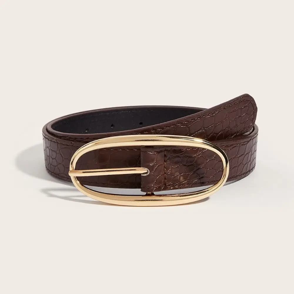 Korean Designer Women's Belt Luxury Red Black Coffee Y2k Waist Belt PU Leather Casual Dress Jeans Belt Spicy Girls