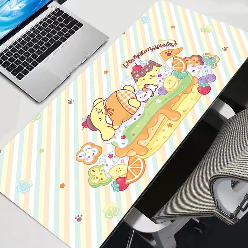 Tappetino per mouse professionale per eSports, tappetino da gioco in gomma con bordo Speed Lock per giocatori di Pompompurin, tappetino per tastiera resistente