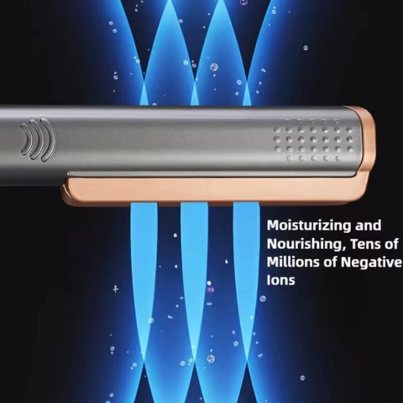 Piastra per capelli professionale in ceramica con ionizzatore e pannello LCD largo, con temperatura regolabile