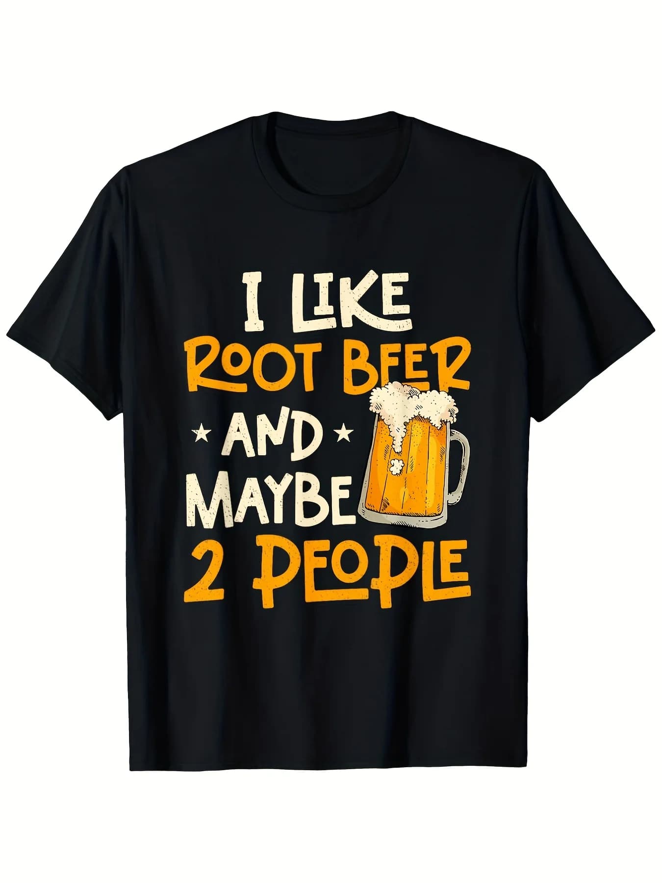 Divertente maglietta Root Beer per uomo e donna - Slogan con grafica di tazza schiumosa e scritta "I Like Root Beer & Maybe 2 People"