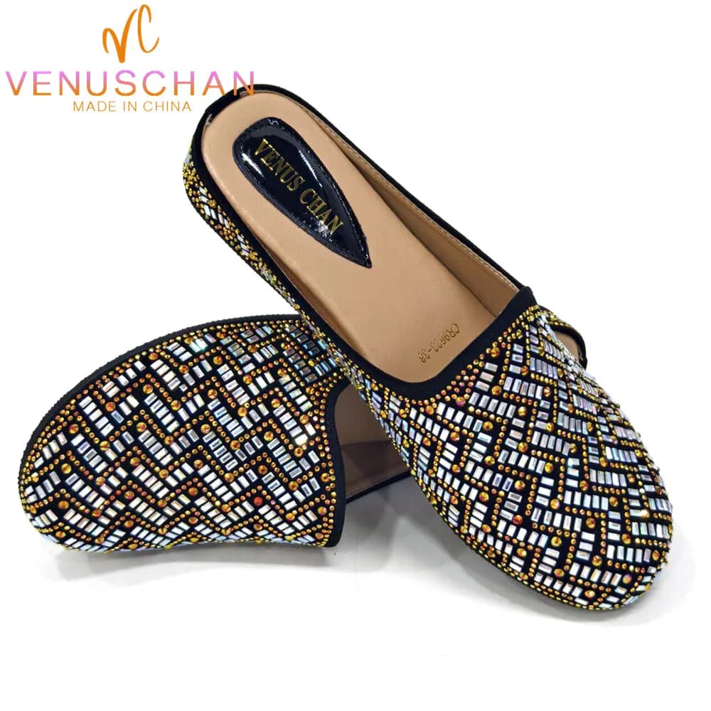 Venus Chan-Flat INS Style Designer di lusso Eleganti pantofole da festa Antiscivolo Comode e casual Mezze scarpe da sposa