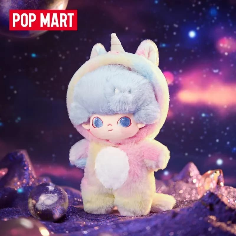 Peluche Originale Ufficiale Pop Mart Dimoo Tonight No Sleep Serie Animal Kingdom Unicorno 20cm - Blind Box Giocattolo da Collezione Carino