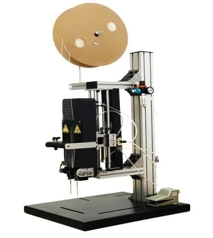 Macchina per aghi per colla a filo sottile elastico Macchina per fascette per cavi a pedale Confezione di giocattoli hardware piccolo Rilegatrice automatica per carte