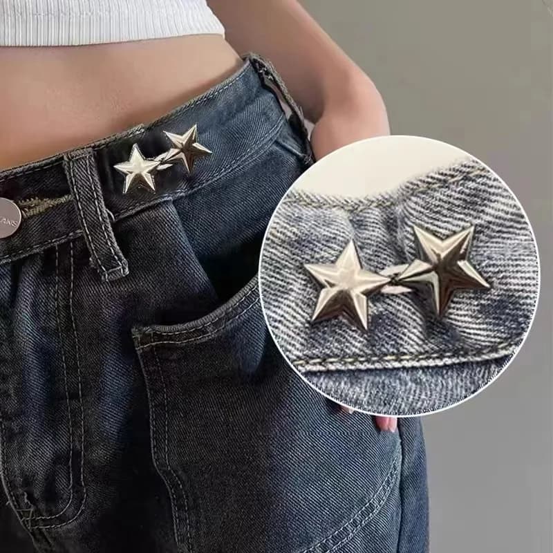 Tool for strengthening the waist of jeans with invisible waist buckle without adjustable stitching per lazy person