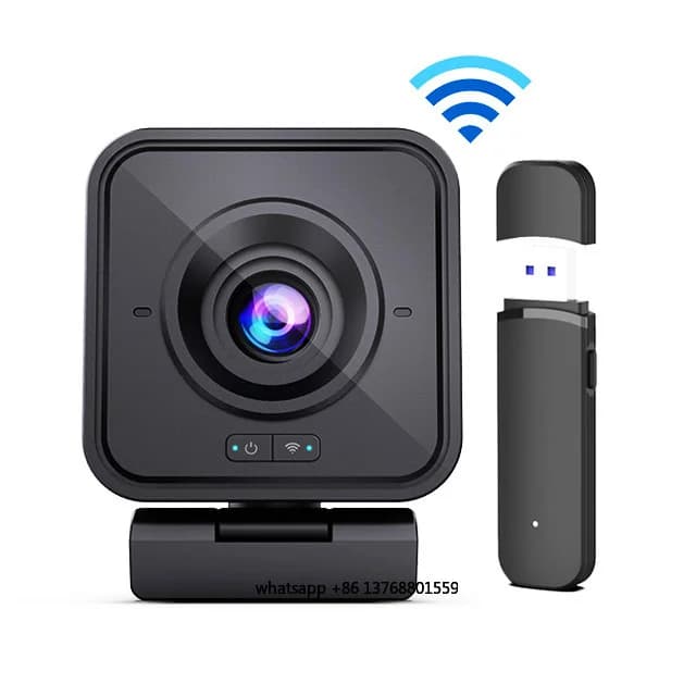 Wireless 1080P Full HD 2.4G for Conferences, Smart WiFi Camera with Face Tracking for Video Conferences and Meetings on PC