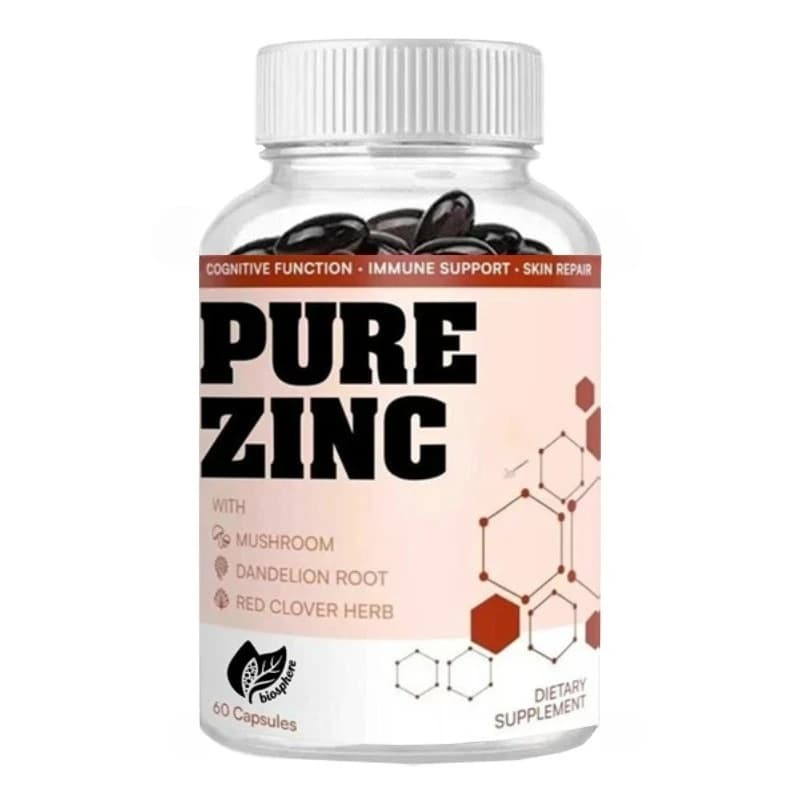 Zinc mix, containing vitamin A, yarn sugar root, lion tooth root and support supplement for Shiitake mushrooms, 60 capsules