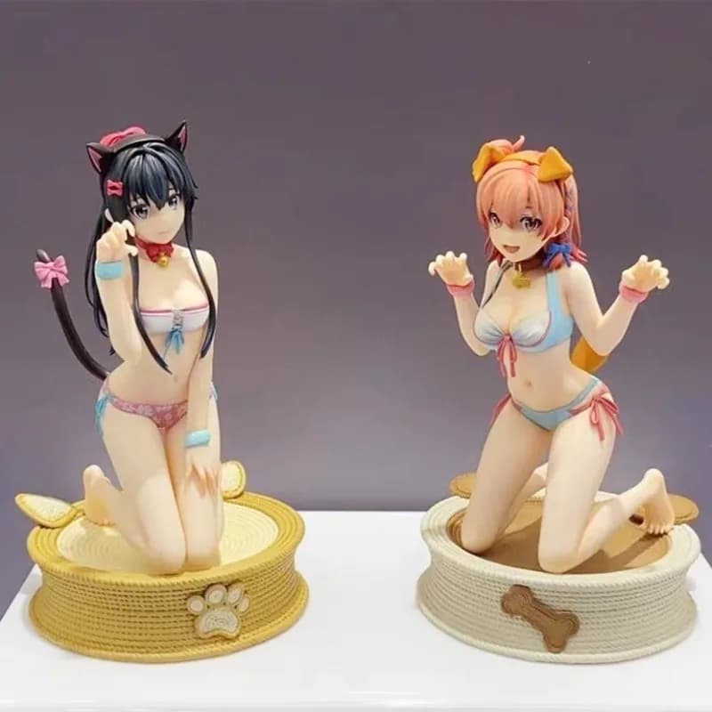 Yui & Yukino Swimsuit Kneeling Figure – Oregairu Yuigahama & Yukinoshita Bishoujo 1/8 PVC, Desktop Duo Display Gift