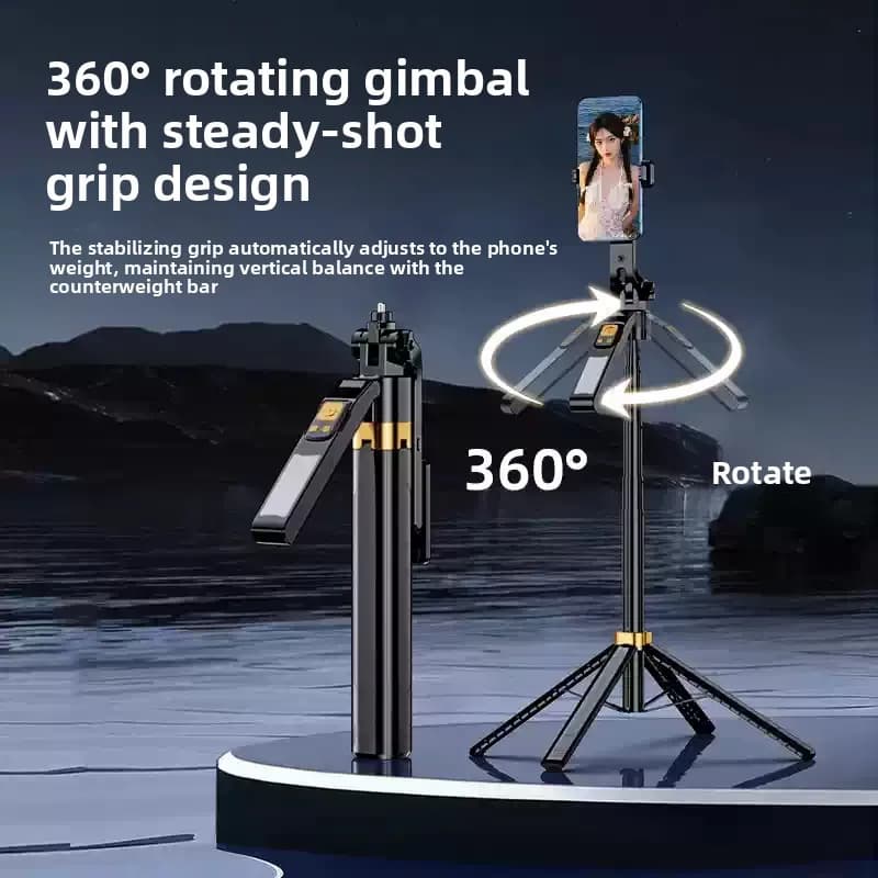 AI intelligente follow-up viso tracking selfie stick rotazione automatica a 360 gradi portatile fotografia di viaggio treppiede per telefono cellulare