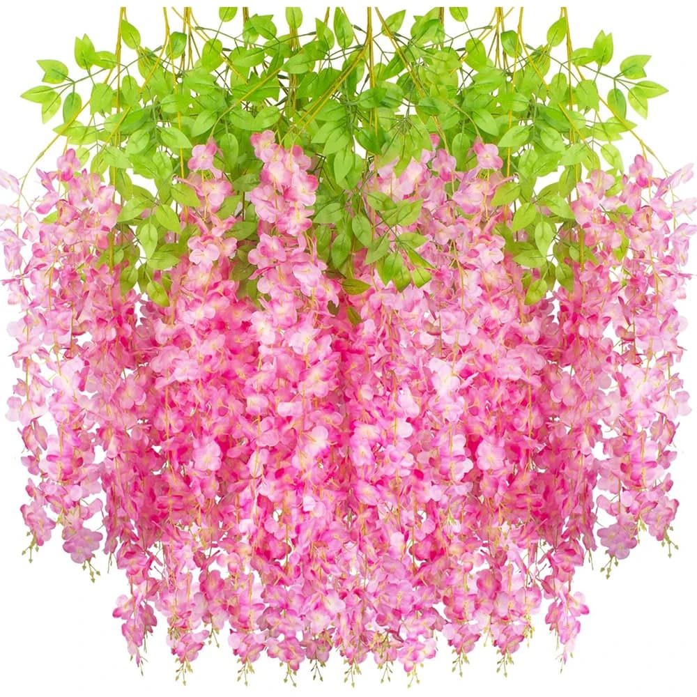 Artificial Flowers Screw Ear Leaves Garland For House Wall Plants Floral Decoration of Fake Glycine Arch Wedding Flowers Shop 110 cm