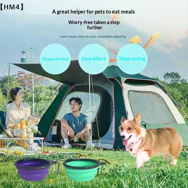 Collapsible Cat Dog Pet Folding Silicone Bowl Outdoor Travel Portable Puppy Food Container Feeder Dish Bowl Pet Supplies