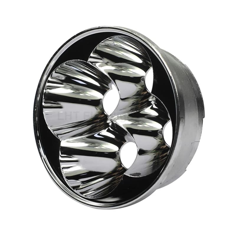 Riflettore in alluminio SMO da 51,2 mm (D) x 20 mm (H) per 4 x 5050 Lampada a LED Tazza Quad Bike Torcia elettrica fai da te