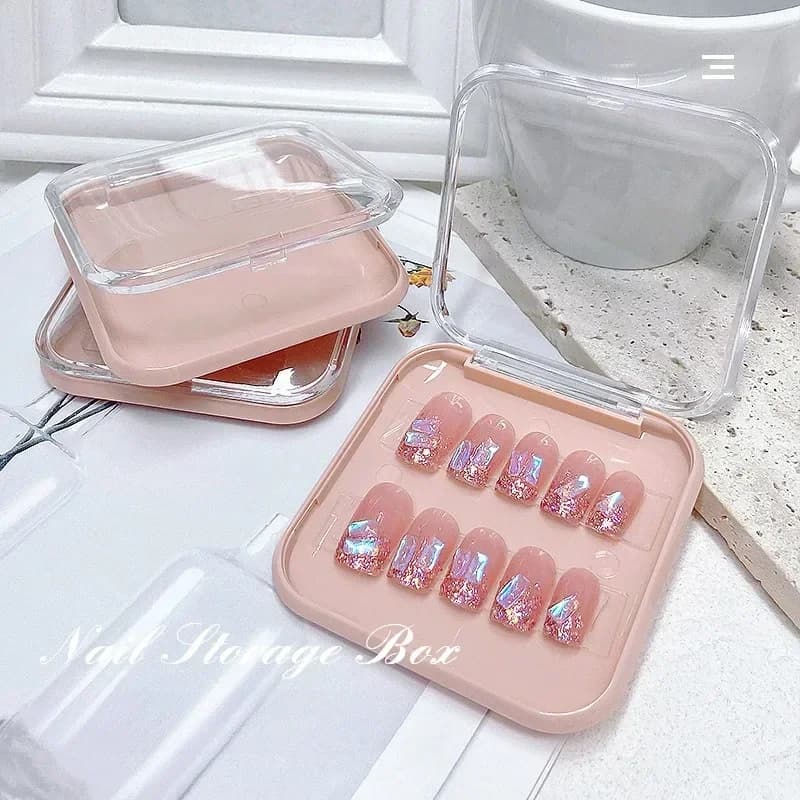 Empty Boxes for Nail Polish 10 Pieces, Fin Nail Box for Small Businesses, Display and Storage Box