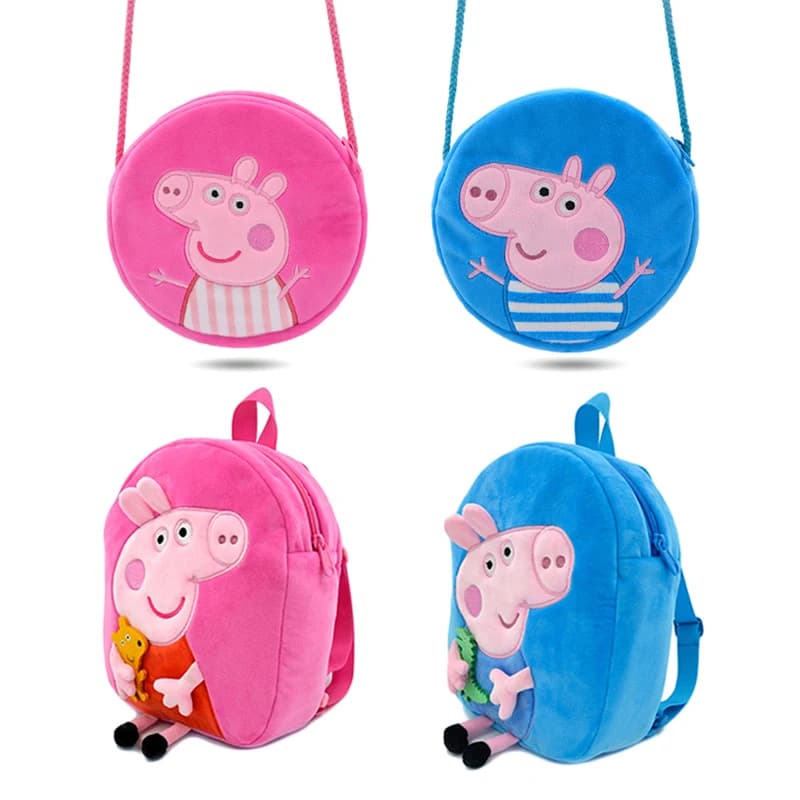 Peppa Pig George Plush Bag Cartoon Wallet Pocket Anime Character George Mini Series Wallet For Children Toy Gifts Christma Gifts