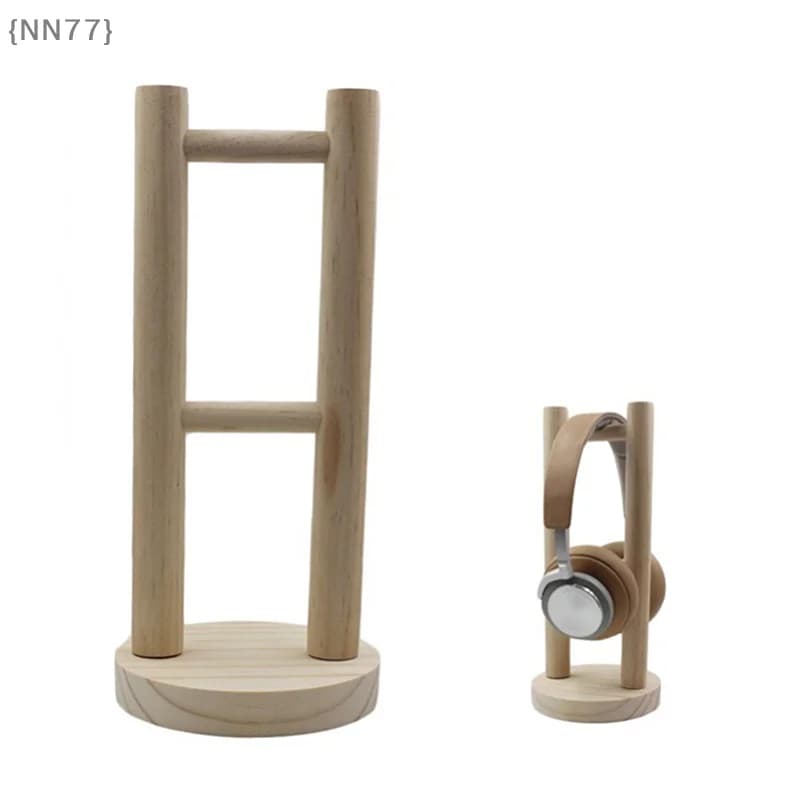 【NN77】Solid Wood Universal Headphone Stand Hanger - Wall Mount Display for Noise Reduction Headset【W7】