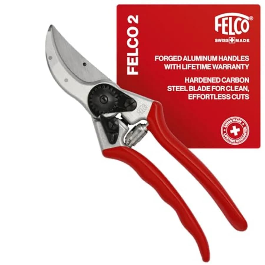 Forbici da Potatura F2 9.25" Made in Svizzera, Cesoie da Giardino Professionali, Forbici Manuali per Giardinaggio, Utensile da Giardino con Lama