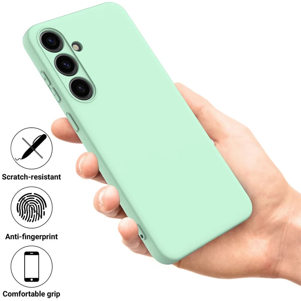 Custodie per telefoni con protezione per obiettivo fotocamera per S23 S24 FE Silicone liquido delicato per Samsung Galaxy S23 S24 S25 UItra Plus Cover morbida