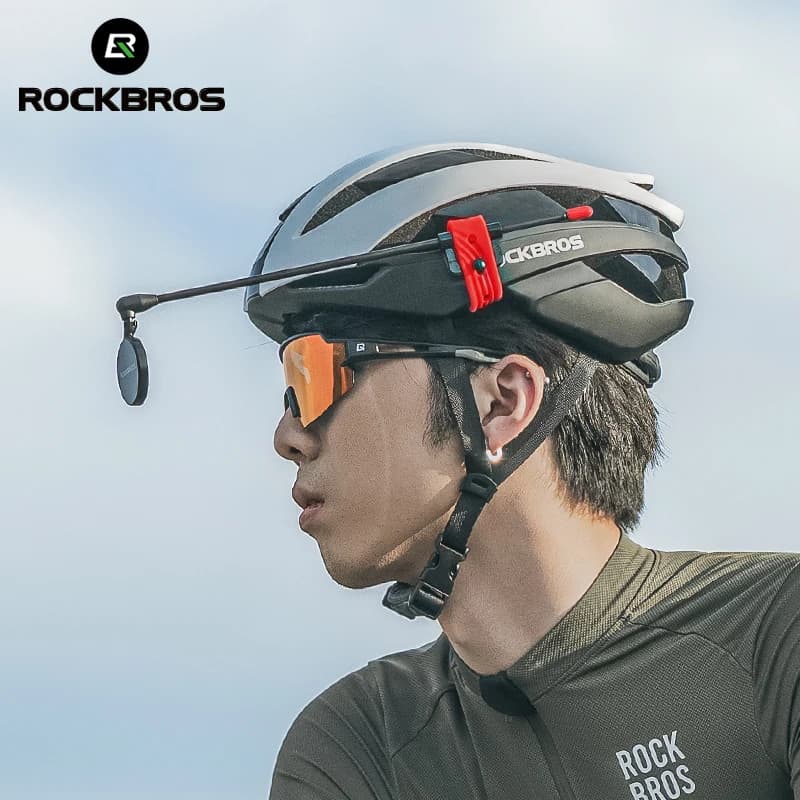 ROCKBROS 360 degree retrovisor mirror for bike helmet Adjustable driving mirror for flexible aluminium motorcycle helmet