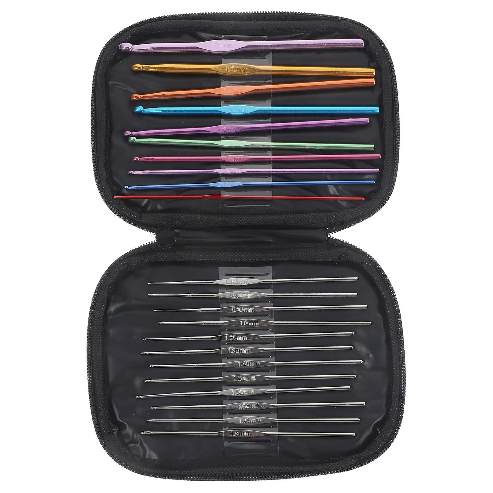 22 Crochet Hooks for Weaving Hair Aluminum Durable Aluminium Needles Professional